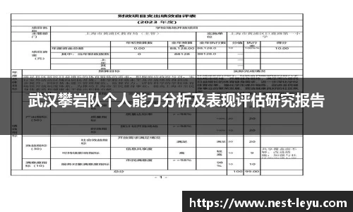 武汉攀岩队个人能力分析及表现评估研究报告